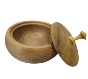 Pot de service en bois de qualité durable Bol de chocolats aux dattes avec couvercle Vente en gros Ustensiles de cuisine de haute qualité Bol de service aux dattes - Product Image 5