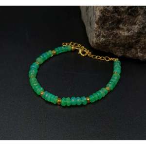 Green Ethiopian <b>Opal</b> <b>Bracelet</b> with 18K Gold Plating Welo <b>Opal</b> Beads Garnet Amethyst Quartz Pearl Gift Jade Material - Product Image 5