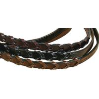 Rênes de cheval en cuir tressé de haute qualité avec boucles en acier inoxydable, équipement d'équitation durable pour l'entraînement en écurie