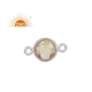 Vente chaude Fine Sterling Silver Naturel Vert Améthyste Gemme Connecteur Bijoux Personnalisés Pour Les Femmes Cadeau Pour Elle - Product Image 4