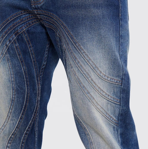 <b>Men</b> & Women Jeans High Quality Custom Manufacturers <b>Loose</b> Fit Biker <b>Trousers</b> Cargo Oversized Baggy Jeans OEM Serviced - Product Image 5