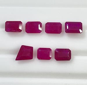 Rubí de Mozambique Calentado 100% Natural de Primera Calidad, 5x7mm, Forma Mixta, Color Rosa Rojizo, Gema Suelta para Hacer Pulseras - Product Image 1