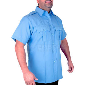 Camisa de vuelo de ajuste informal Cuello plegable Bolsillos dobles en el pecho Costura reforzada 100% Algodón Bolsillos dobles en el pecho reforzados - Product Image 6