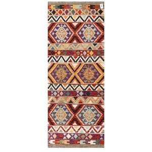 Alfombra Kilim de Maimana, Afganistán, 197 x 76 cm, Alfombras y Juegos de Alfombras - Product Image 1