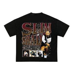 Nuevas llegadas Streetwear blanco Oversize gráfico pesado algodón Camiseta cuello personalizado Boxy recortada camiseta para hombres - Product Image 2