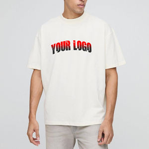 เสื้อยืดผู้ชายทรงเข้ารูปผ้าฝ้าย100% หนาพิมพ์ลายโลโก้ออกแบบได้ตามต้องการ - Product Image 4