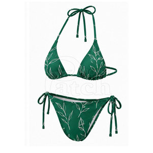 Conjunto de Bikini Elegante para Mujer, Traje de Baño de Dos Piezas, Braguita de Cintura Alta, Tela Elástica, Ropa de Playa, Colección de Verano para Vacaciones - Product Image 4