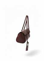 Sac fourre-tout élégant en cuir véritable marron vintage pour femme, minimaliste, avec fermeture éclair, résistant à l'eau, 7 pouces, pour le travail et les voyages