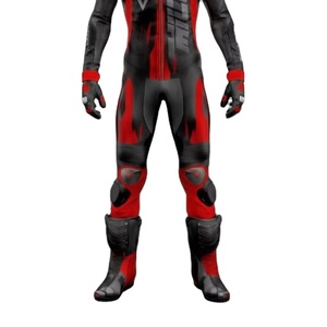 ชุดแข่งรถมอเตอร์ไซค์หนังวัว/จิงโจ้ Denork Evo Moto Racing สำหรับผู้ชาย ระดับ CE 2 ชุดแข่งรถแบบมีรูระบายอากาศ 1 ชิ้น - Product Image 2