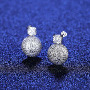 NOVAMART Fine Asscher Cut Moissanite <b>Drop</b> Earrings 2 Carat Wholesale Export - Product Image 4
