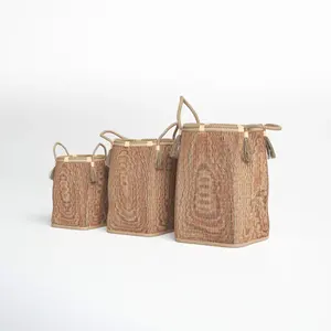 ตะกร้าเก็บหญ้าทะเลพร้อมที่จับเป็นมิตรต่อสิ่งแวดล้อม OEM ออกแบบได้ตามต้องการผลิตในเวียดนามโดยตรง - Product Image 2