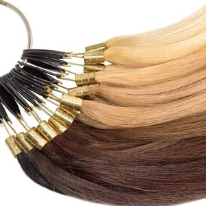 Anillo de Muestras de Color de Cabello para Accesorios de Extensiones de Cabello, Colección de Cabello Europeo Liso 100% Humano, Todos los Colores - Product Image 1