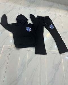 Chándal para mujer Puff Printed Sweat Suit Flare Hoodie y últimos conjuntos de pantalones Pantalones de chándal apilados hechos en Pakistán - Product Image 1