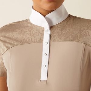 Camisas de equitación personalizadas a la moda para mujer, camisa de manga corta, ropa de moda ecuestre, camisa de equitación al por mayor, Top Baselayer - Product Image 1