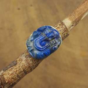 Seigneur Ganesh Lapis Sculpté Gemme Bohème Anneau Artisan Fabriqué Bague En Argent Naturel Designer - Product Image 3
