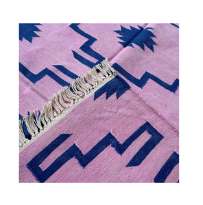 Venta caliente 100% yute y algodón alfombras bordadas a mano juego multicolor de fabricante indio - Product Image 4