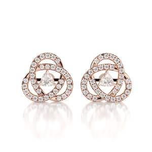 Boucles d'oreilles torsadées en diamant taillé trillion pour femme - Product Image 6