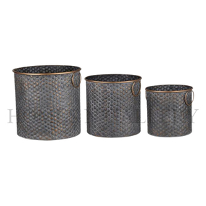 High quality Metal Iron Metal Iron Rustic Finishing Antique Powder Coated Finishing Outdoor <b>Large</b> Planters For Garden <b>Plants</b> - Product Image 2