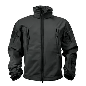 Toptan polyester malzeme OEM 2024 taktik avcılık erkek kamuflaj ceketler yüksek kalite toptan ceket özel logo