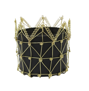 Design personnalisé fer/verre rond porte votif éclairage décoratif décoration de Noël bougeoir pour fait à la main personnalisé - Product Image 1
