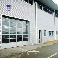 Puerta seccional automática de garaje de aluminio y vidrio con paneles aislados, para villas y proyectos residenciales