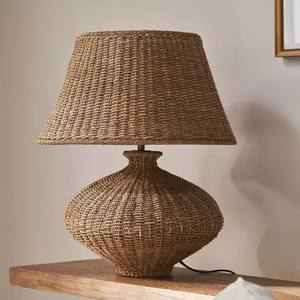 Lampe de table en jonc de mer, accessoires décoratifs, lampe de bureau en jonc de mer naturel, qualité supérieure - Product Image 6