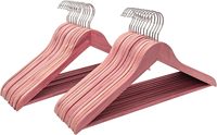 Lot de 18 cintres lisses en bois de cèdre naturel cintres pour chemises en cèdre plat et élégant avec crochet rotatif à 360 °