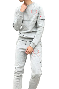 Survêtement d'été personnalisé en nylon et polyester Ensemble deux pièces de jogging thermique pour hommes Ensemble veste coupe-vent pour hommes Survêtement - Product Image 2