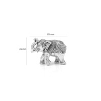 Statue d'éléphant en laiton sculpté ethnique, style Art déco, fabriquée à la machine, plaquée argent, pour la décoration de la maison, pièce maîtresse de mariage, antique