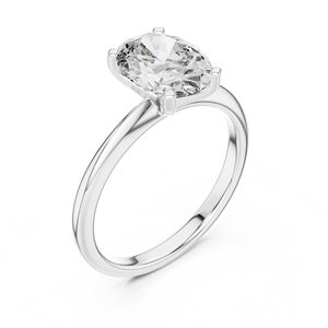 แหวนเพชรทรงรีสีเหลืองทอง 14K สำหรับผู้หญิง |   ชุดออกงาน |   เพชรที่เพาะเลี้ยงใหม่ - Product Image 6