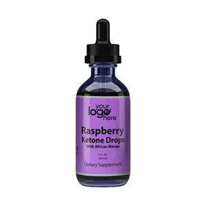 Raspberry keton alami pelangsing cairan tetes untuk menurunkan berat badan dari US Afrika Mango rasa (60ML)