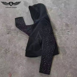 Street Wear French Terry Vintage Acid Wash Sudadera con capucha y pantalones de chándal acampanados Chándal de algodón ecológico con serigrafía - Product Image 4