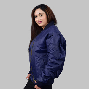 Chaquetas de bombardero informales de otoño resistentes al agua ligeras para hombres con cremallera completa a prueba de viento con cuello levantado - Product Image 2