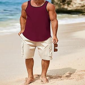 เสื้อกล้ามออกกำลังกายผู้ชาย ผ้าโพลีเอสเตอร์ ระบายอากาศดี ยืดหยุ่นสูง สำหรับฤดูร้อน รับสั่งทำ - Product Image 5