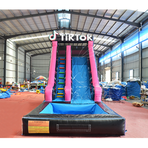 Customized Color <b>Inflatable</b> <b>Water</b> <b>Slide</b> Commercial Outdoor <b>Inflatable</b> Bouncer <b>Slide</b> 0.55mm PVC <b>Water</b> Park For Kids - Product Image 3