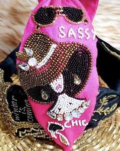 Diademas bordadas a mano, accesorio acolchado suave, fácil de llevar, con cuentas - Product Image 2