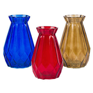Moderno Florero de Vidrio para Mesa de 7'' en 3 Colores Surtidos Hecho en China - Product Image 1