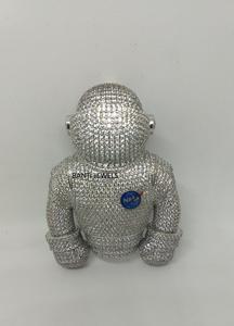 Colgante de Astronauta Extraterrestre, Plata 925, Completamente Engastado con Moissanita, Joyería Espacial Hip Hop - Product Image 6