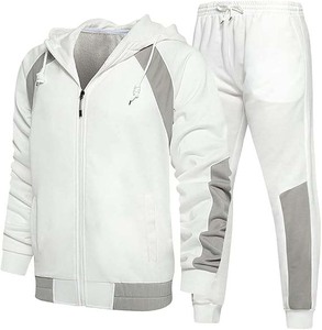 Survêtement imprimé solide à la mode avec col montant 100% coton pour l'hiver nouvel arrivage de vêtements d'entraînement de fitness pour hommes - Product Image 5