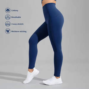 Ensemble de sport pour femme avec soutien-gorge de sport à coutures et leggings taille haute, personnalisable avec logo, pour le fitness, le yoga et la gym – Approvisionnement direct usine - Product Image 5