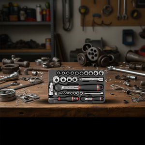 Usag 30-Piece <b>Ratchet</b> Set with Hexagonal <b>Sockets</b> and Inserts - Product Image 3