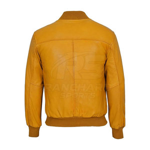 Chaqueta Bomber de Cuero Premium, Clásica, Cómoda, Moderna, Informal, Suave y a la Moda para el Día a Día - Product Image 2