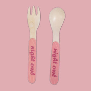 ชุดอาหารค่ำเด็กใยไผ่เป็นมิตรกับสิ่งแวดล้อม (นกฮูก) - Product Image 4