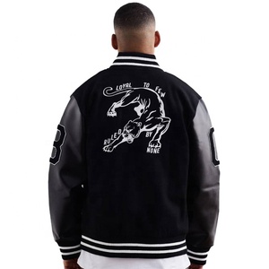 Chaquetas Varsity Bordadas Personalizadas para Hombre, 100% Lana, Estilo Vintage, Resistentes al Viento, para Invierno - Product Image 3