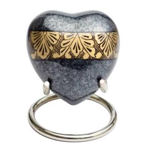 Urnas de cremación de corazón de latón de alta calidad con hermosa pegatina urnas funerarias de Metal terminadas para cenizas humanas - Product Image 6