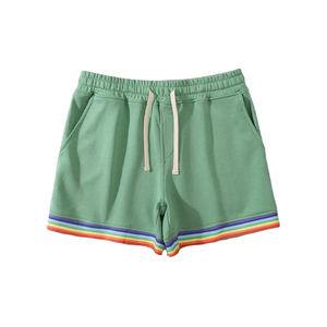 Short de sport d'été High Street pour hommes Logo personnalisé Séchage rapide Respirant Respectueux de l'environnement Rayures arc-en-ciel en plusieurs couleurs - Product Image 1