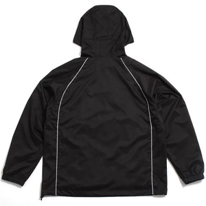 Nouvelle veste coupe-vent à capuche avec piping réfléchissant Designer 2025 Noir Fermeture éclair Poche poitrine Coupe-vent - Product Image 2