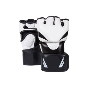 Nuevos Guantes de Boxeo MMA de Cuero Real Duradero con Absorción de Humedad y Cierre de Gancho y Bucle para Entrenamiento de Artes Marciales - Product Image 1