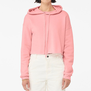 Sudadera con Capucha Corta Informal de Moda Urbana con Logotipo Personalizado al por Mayor, Sudadera con Capucha Corta Informal para Mujer - Product Image 5
