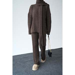 ชุดกางเกงไหมพรมคอฟฟี่เมลันจ์ - Product Image 4